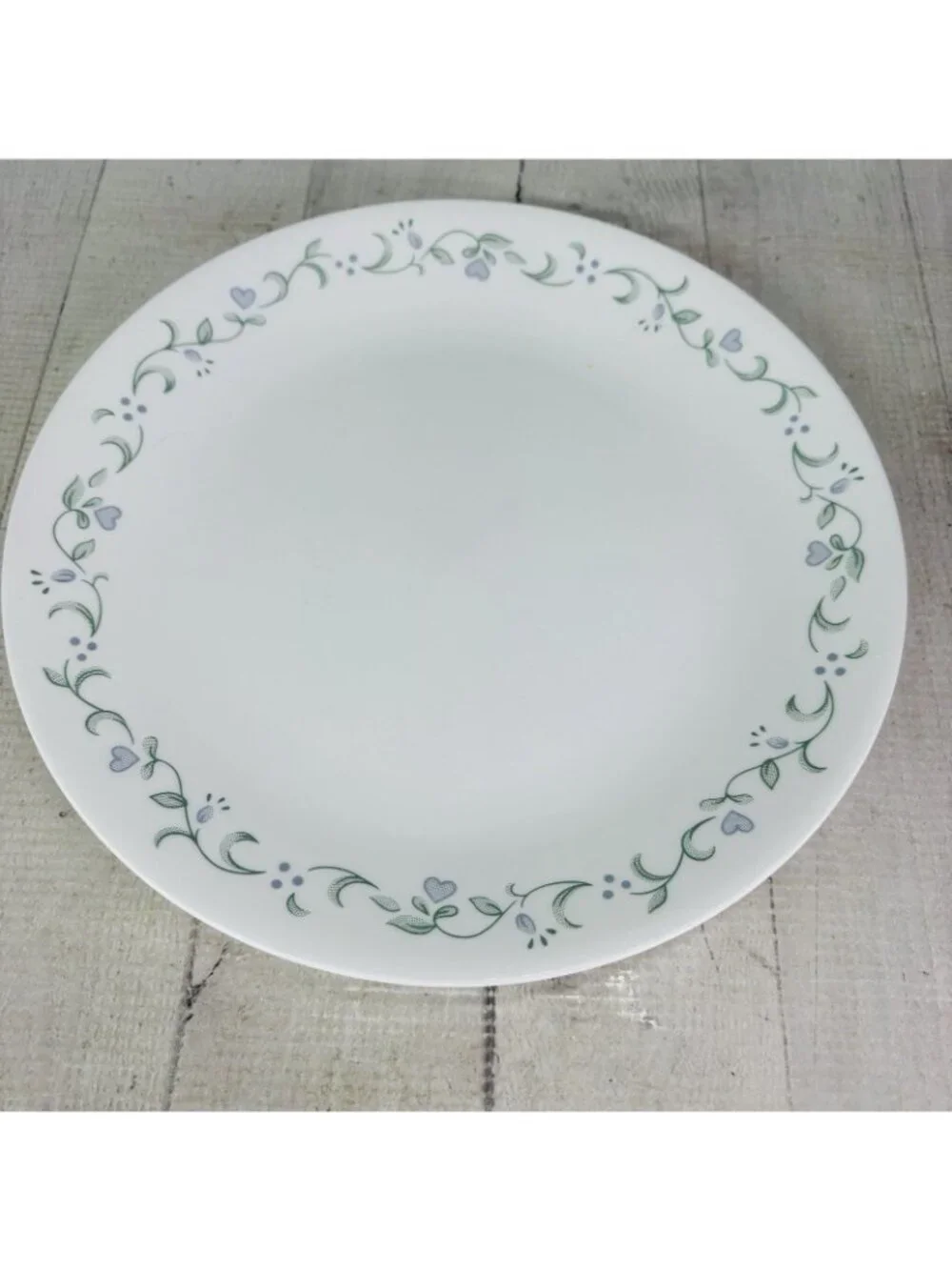 90's Corelle Corning COUNTRY COTTAGE Lavender Flowers Hearts Dinner Plate Set 5